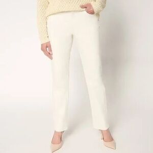 Rachel Zoe Cream Straight-Leg Trousers